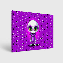 Холст прямоугольный Alien - purple color, цвет: 3D-принт