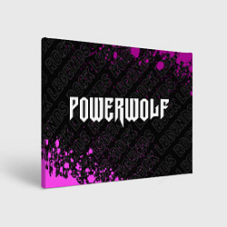 Холст прямоугольный Powerwolf rock legends: надпись и символ, цвет: 3D-принт