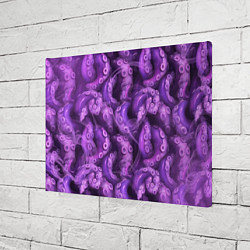 Холст прямоугольный Фиолетовые щупальца и дым, цвет: 3D-принт — фото 2