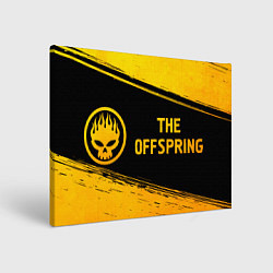 Холст прямоугольный The Offspring - gold gradient: надпись и символ, цвет: 3D-принт