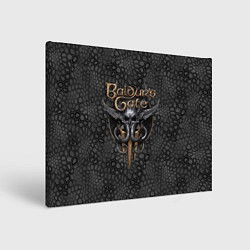 Картина прямоугольная Baldurs Gate 3 logo dark black