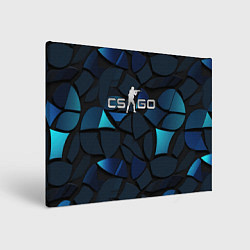 Картина прямоугольная CS GO blue black elements