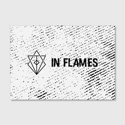 Холст прямоугольный In Flames glitch на светлом фоне: надпись и символ, цвет: 3D-принт — фото 2