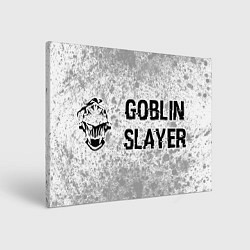Картина прямоугольная Goblin Slayer glitch на светлом фоне: надпись и си