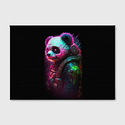 Холст прямоугольный Cyberpunk panda, цвет: 3D-принт — фото 2