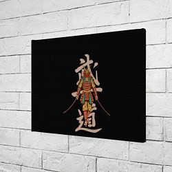 Холст прямоугольный Самурай - иероглифы, цвет: 3D-принт — фото 2