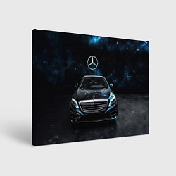Холст прямоугольный Mercedes Benz space background, цвет: 3D-принт