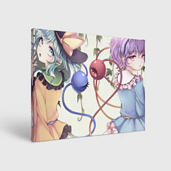 Холст прямоугольный Touhou Project Satori Komeiji and Koishi Komeiji, цвет: 3D-принт