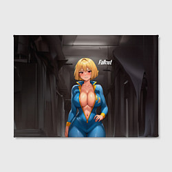 Холст прямоугольный Fallout anime girl, цвет: 3D-принт — фото 2
