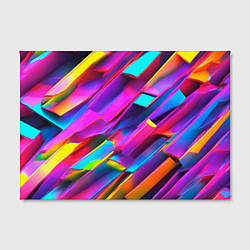 Холст прямоугольный Неоновые разноцветные пластины, цвет: 3D-принт — фото 2