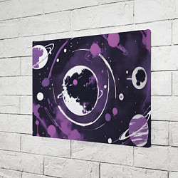 Холст прямоугольный Фиолетовый космос - нейросеть, цвет: 3D-принт — фото 2
