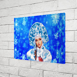 Холст прямоугольный Красивая русская снегурочка, цвет: 3D-принт — фото 2