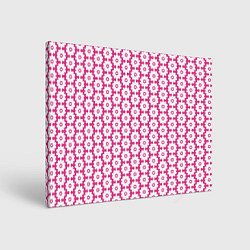 Холст прямоугольный Цветочный розовый паттерн, цвет: 3D-принт