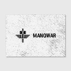 Холст прямоугольный Manowar glitch на светлом фоне по-горизонтали, цвет: 3D-принт — фото 2