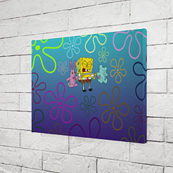 Холст прямоугольный Spongebob workout, цвет: 3D-принт — фото 2