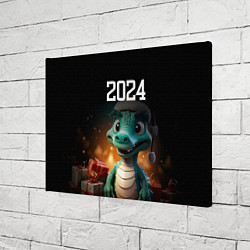 Холст прямоугольный Новый год 2024 символ года, цвет: 3D-принт — фото 2