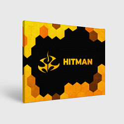 Картина прямоугольная Hitman - gold gradient по-горизонтали