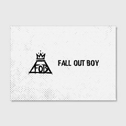 Холст прямоугольный Fall Out Boy glitch на светлом фоне по-горизонтали, цвет: 3D-принт — фото 2