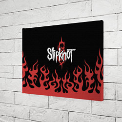 Холст прямоугольный Slipknot в огне, цвет: 3D-принт — фото 2