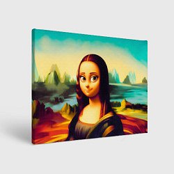 Холст прямоугольный Нейросеть - Мона Лиза в стиле Pixar, цвет: 3D-принт