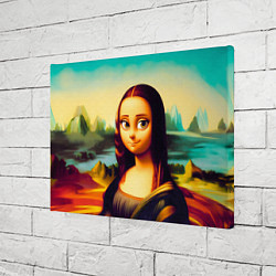 Холст прямоугольный Нейросеть - Мона Лиза в стиле Pixar, цвет: 3D-принт — фото 2