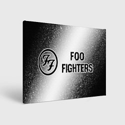 Холст прямоугольный Foo Fighters glitch на светлом фоне по-горизонтали, цвет: 3D-принт