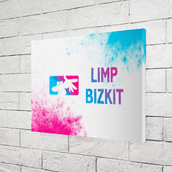 Холст прямоугольный Limp Bizkit neon gradient style по-горизонтали, цвет: 3D-принт — фото 2