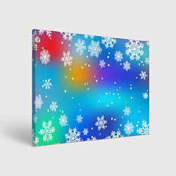 Холст прямоугольный Снегопад на Новый год, цвет: 3D-принт