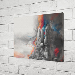 Холст прямоугольный Футуристичный городской пейзаж, цвет: 3D-принт — фото 2