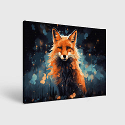 Холст прямоугольный Fox in the forest, цвет: 3D-принт