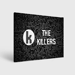 Холст прямоугольный The Killers glitch на темном фоне по-горизонтали, цвет: 3D-принт