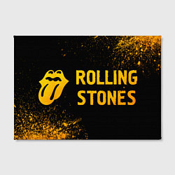 Холст прямоугольный Rolling Stones - gold gradient по-горизонтали, цвет: 3D-принт — фото 2