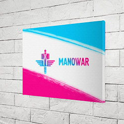 Холст прямоугольный Manowar neon gradient style по-горизонтали, цвет: 3D-принт — фото 2