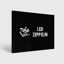 Холст прямоугольный Led Zeppelin glitch на темном фоне по-горизонтали, цвет: 3D-принт