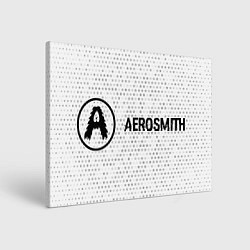 Холст прямоугольный Aerosmith glitch на светлом фоне по-горизонтали, цвет: 3D-принт
