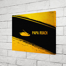 Холст прямоугольный Papa Roach - gold gradient по-горизонтали, цвет: 3D-принт — фото 2