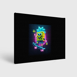 Картина прямоугольная Sponge Bob on a skateboard