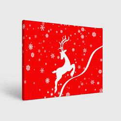 Холст прямоугольный Christmas deer, цвет: 3D-принт