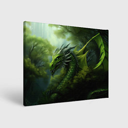 Картина прямоугольная Зеленый фэнтази дракон 2024