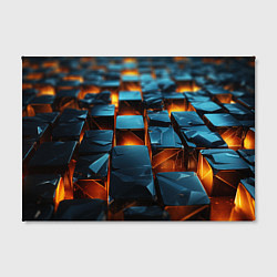 Холст прямоугольный Темные плитки в лаве, цвет: 3D-принт — фото 2