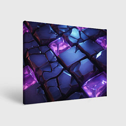 Картина прямоугольная Фиолетовые неоновые плиты