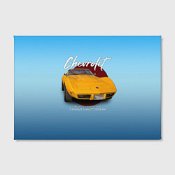 Холст прямоугольный Американский маслкар Chevrolet Corvette, цвет: 3D-принт — фото 2