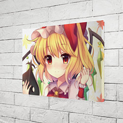 Холст прямоугольный Touhou Project Flandre cute smile, цвет: 3D-принт — фото 2