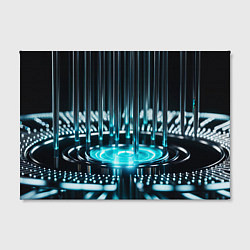 Холст прямоугольный Фантастический металлические круг с трубочками, цвет: 3D-принт — фото 2