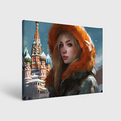 Картина прямоугольная Русская девушка в стиле аниме Москва