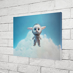 Холст прямоугольный Кролик в облаках, цвет: 3D-принт — фото 2