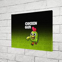 Холст прямоугольный Chicken Gun - Zombie Chicken, цвет: 3D-принт — фото 2