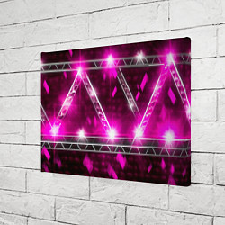 Холст прямоугольный Серебряные и синие вставки абстракции, цвет: 3D-принт — фото 2