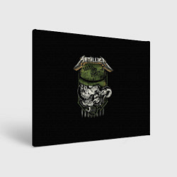 Холст прямоугольный Metallica - skull, цвет: 3D-принт