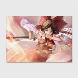 Холст прямоугольный Touhou Project Рейму fight, цвет: 3D-принт — фото 2